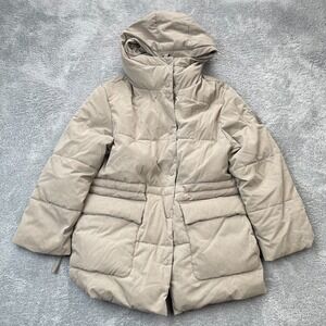 Closed Jacket Womens XL Beige Parka Coat Puffer Insulated Hooded Drawstring